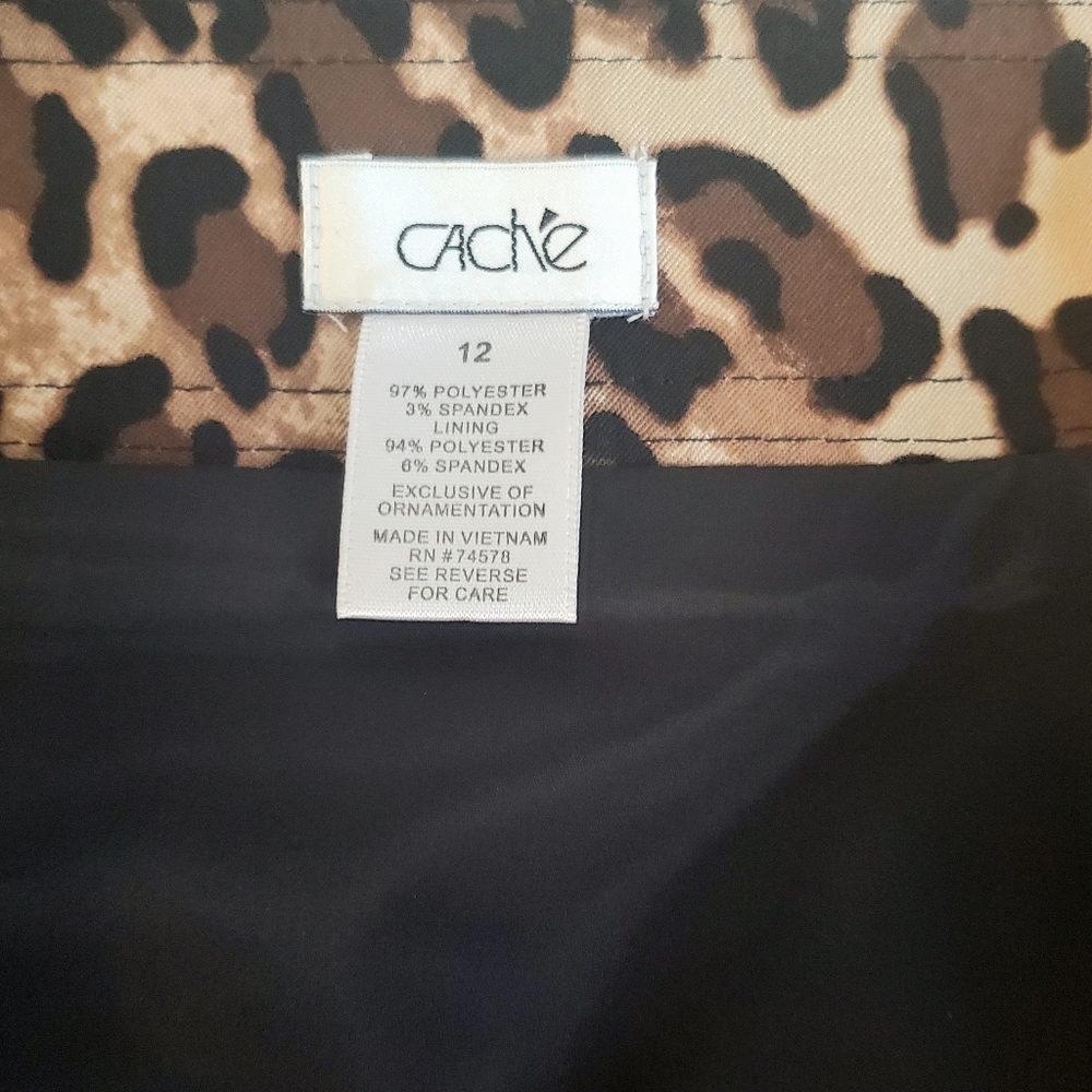 Cache Leopard Print Skirt - image 3